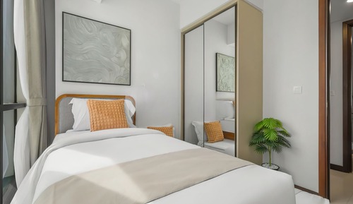 Appartement Deluxe, 2 chambres, balcon, vue ville