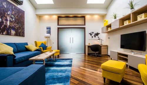 Appartement Confort, coin cuisine, vue ville