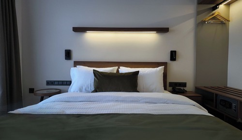 Suite, 1 très grand lit et 1 canapé-lit, salle de bains privée, vue ville