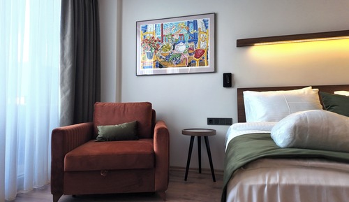 Chambre Deluxe Double ou avec lits jumeaux, salle de bains privée, vue ville