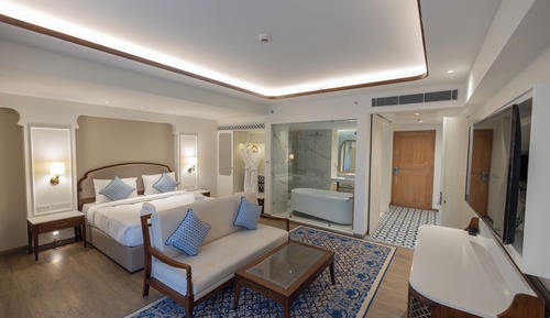 Chambre Double Deluxe, 1 très grand lit, non-fumeurs, vue colline