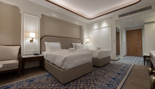 Chambre, 2 lits une place