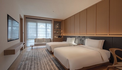Chambre Supérieure avec lits jumeaux, vue jardin