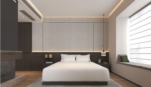 Chambre Élite, 1 très grand lit, réfrigérateur, vue fleuve