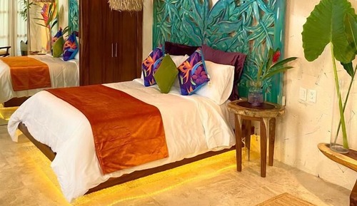 Chambre Double Luxe, 1 très grand lit, piscine privée