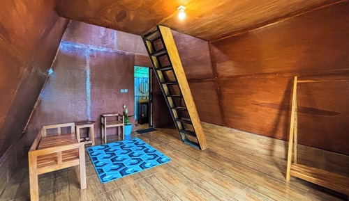 Loft, balcon, vue jardin