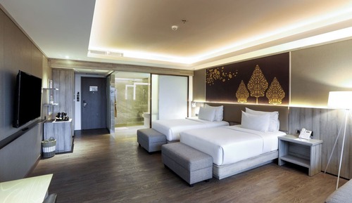Chambre « Premier » avec lits jumeaux, accès piscine (Garden)