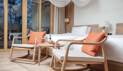 Chambre Premium avec lits jumeaux, vue établissement