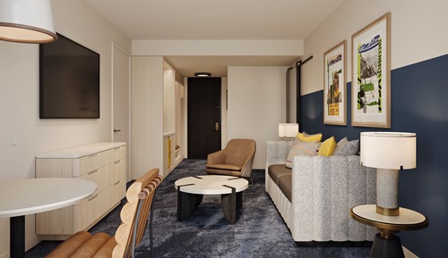 Suite, 1 très grand lit et 1 canapé-lit, accessible aux personnes à mobilité réduite (Aspen)
