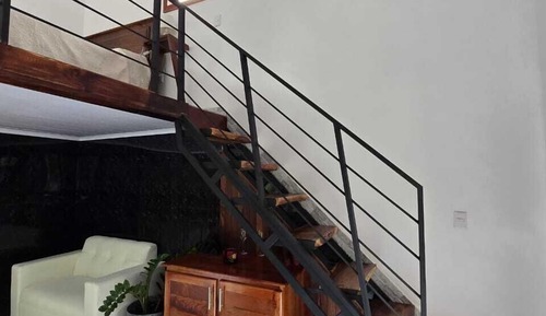 Chambre, balcon, vue montagne