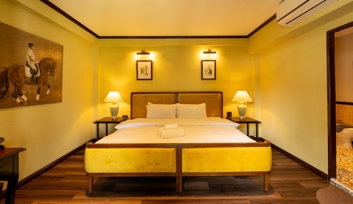Chambre Simple Deluxe, 2 lits une place, vue lac, rez-de-chaussée