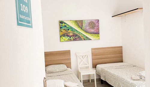 Chambre Supérieure, 2 lits une place, balcon, vue établissement