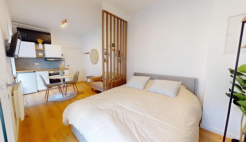 Appartement, balcon, vue ville