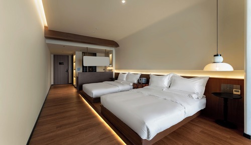 Chambre Panoramique Double ou avec lits jumeaux, bain à remous, vue océan