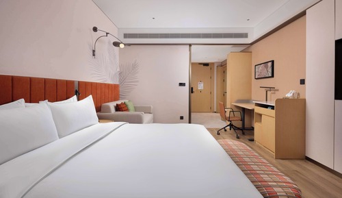 Chambre, 1 très grand lit, accessible aux personnes à mobilité réduite