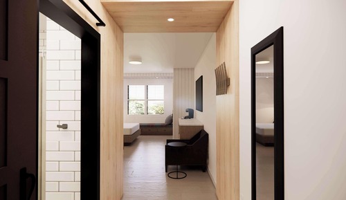 Chambre, 2 grands lits (Mobility & Hearing, Roll-in Shower)