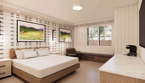 Chambre, 1 très grand lit (Mobility & Hearing, Roll-in Shower)