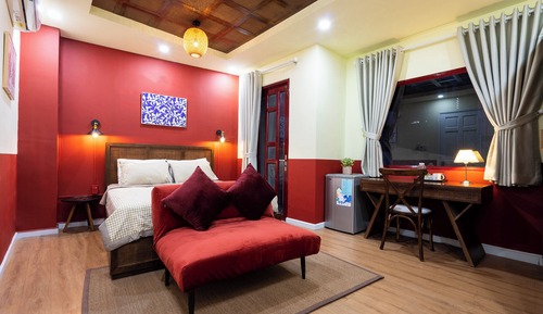 Chambre Double Deluxe, 1 grand lit, balcon, vue ville