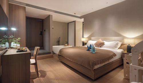 Chambre Double Familiale, vue partielle sur l'océan