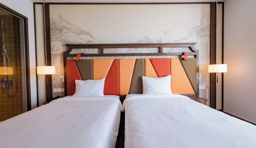 Chambre Deluxe avec lits jumeaux, 1 chambre, vue partielle sur la mer, vue mer
