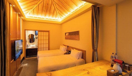 Chambre Affaires avec lits jumeaux, vue jardin