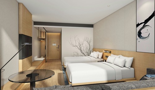 Chambre Standard, 2 lits doubles, vue ville