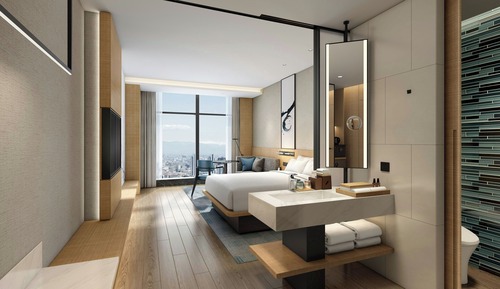 Chambre Standard, 1 très grand lit, vue ville