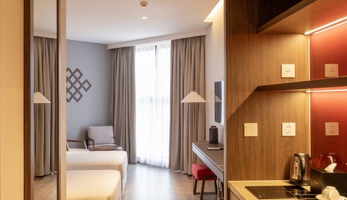 Chambre Classique Double ou avec lits jumeaux, 2 lits une place, vue mer, vue mer