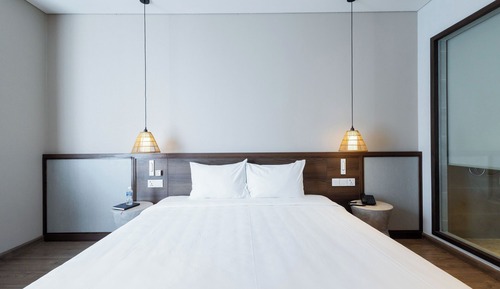 Chambre Double Romantique, 1 très grand lit, vue mer, vue mer