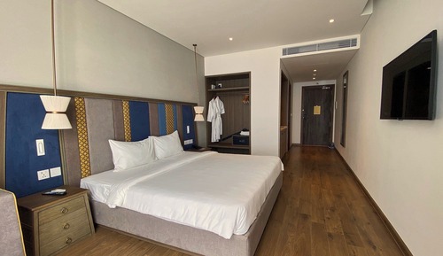 Chambre Double Romantique pour 1 personne, 1 très grand lit, vue mer, vue mer