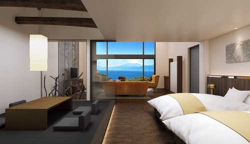 Chambre avec lits jumeaux, non-fumeurs, vue mer (Tasogare)