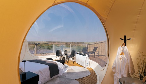 Chambre Romantique avec lits jumeaux, 1 lit double, vue montagne