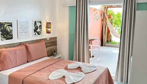 Chambre Standard avec lits jumeaux, vue partielle sur la mer