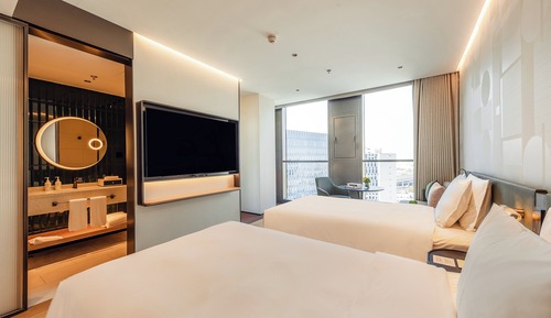 Chambre Premium, 2 lits doubles, vue ville