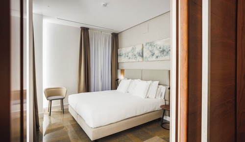 Appartement, balcon, vue ville