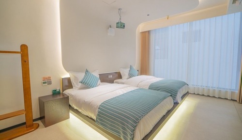 Chambre Élite avec lits jumeaux, fumeurs, salle de bains privée