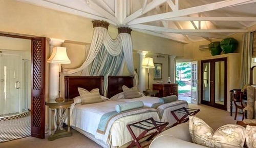 Chambre Deluxe Double ou avec lits jumeaux, 2 lits une place, vue jardin