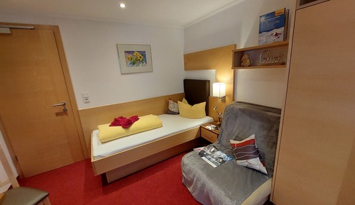 Chambre Simple Économique, 1 lit une place, balcon, vue jardin