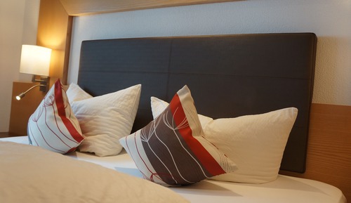 Chambre Double Économique, 1 grand lit, balcon, vue fleuve