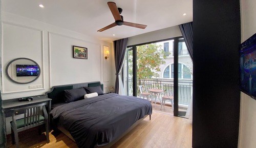 Chambre Deluxe avec lits jumeaux, balcon, vue ville