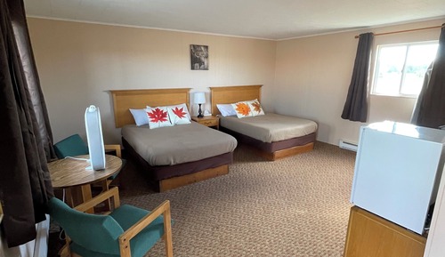 Chambre Double, patio, vue plage