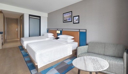 Chambre Premium avec lits jumeaux, 1 lit double, non-fumeurs, vue ville