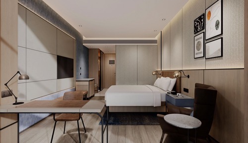Chambre Supérieure, 1 très grand lit, vue ville