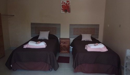 Chambre avec lits jumeaux, vue jardin
