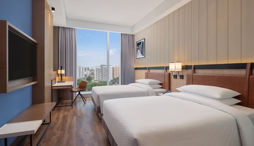 Chambre Premium, 2 lits une place, non-fumeurs, vue ville (Balcony)