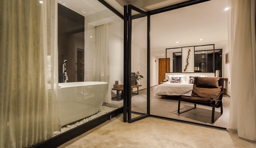 Chambre Double Supérieure, salle de bains privée, vue lac
