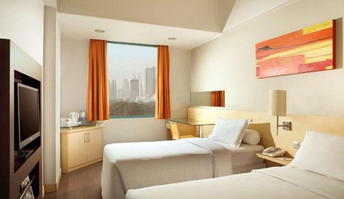 Chambre Standard avec lits jumeaux, vue ville