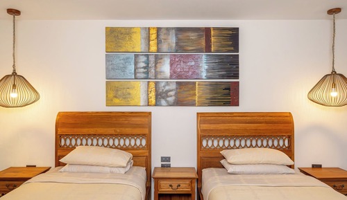 Chambre Deluxe avec lits jumeaux, balcon, vue mer