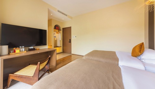 Chambre avec lits jumeaux, vue jardin