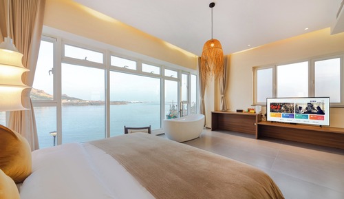 Chambre Double Deluxe, patio, vue mer